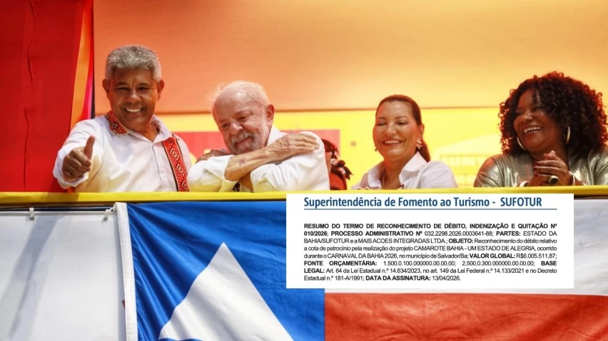 Governo Jerônimo gastou R$6 milhões em camarote que recepcionou Lula no Carnaval